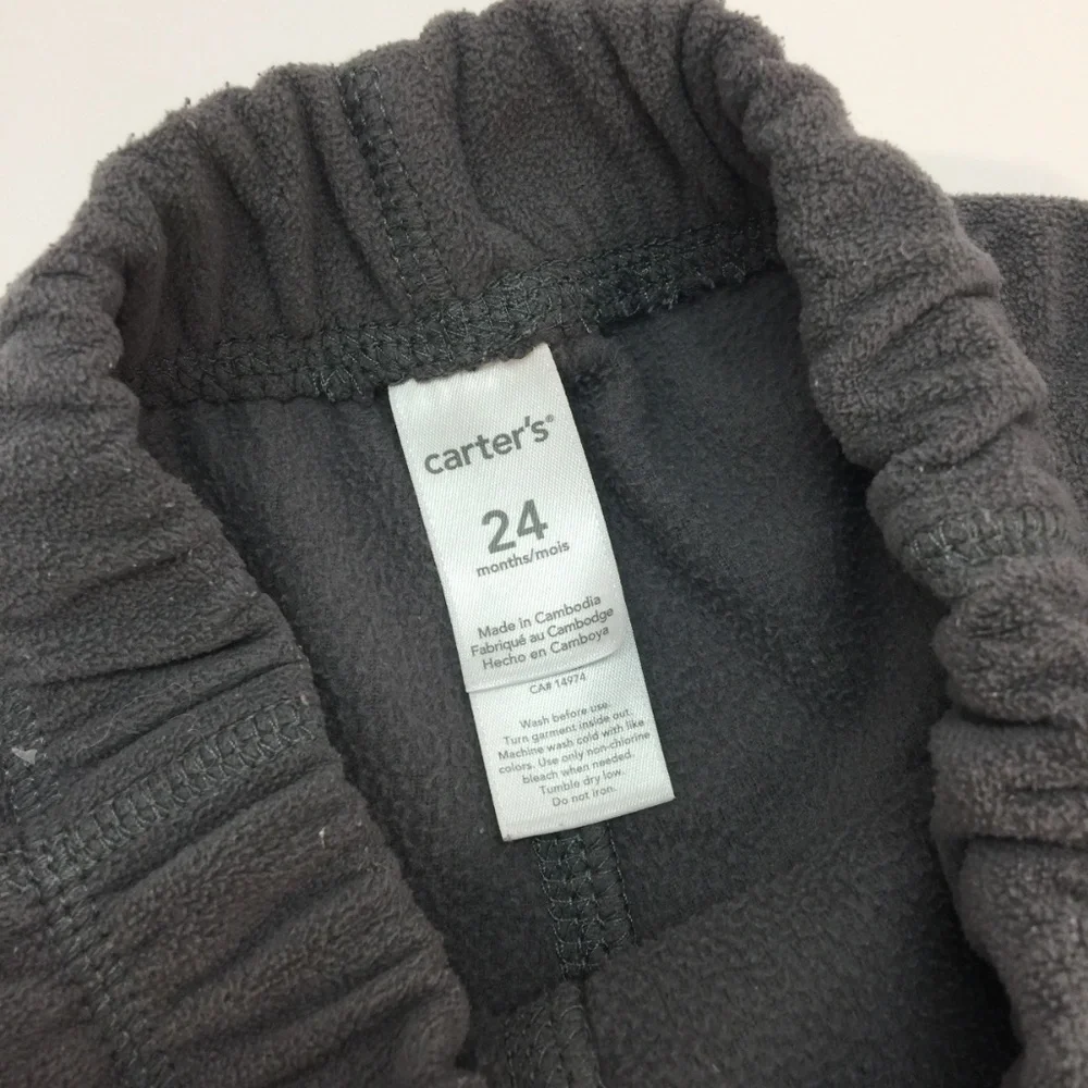 Carter's Soft Gray Sweatpants Toddlers Size 24M Pull-On Joggers Pants‎